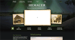 Desktop Screenshot of hemauerfuneralhome.com